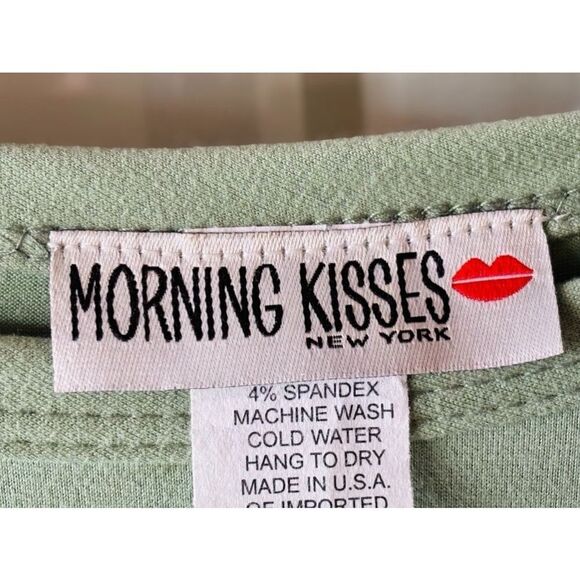 Morning Kisses New York Women’s Size Medium Honeydew Tiered Mini Swing Dress - Picture 7 of 10